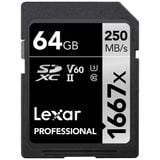  Thẻ nhớ SD Lexar Professional 64Gb/128Gb/256Gb 250Mb/s 1667x UHS-II V60 