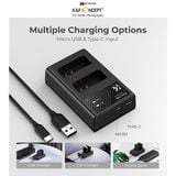  Bộ 2 Pin + Sạc máy ảnh K&F CONCEPT LP-E10 