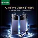  Hub USB Type-C RoboGan 7 trong 1 Ugreen 45155 CM888, HDMI 4K@60hz, USB, Lan 1Gbps, Sạc PD 100W 