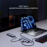  Hub 6 in 1 USB-C sang Displayport Ugreen 75642 CM511, Hỗ Trợ 4K/60Hz, USB-A 3.0 x3, USB-C x1, PD 100W 