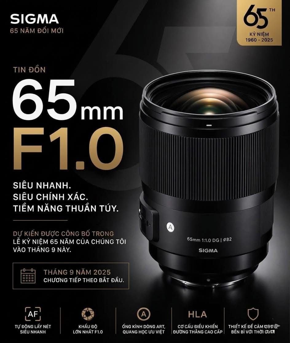  Sigma 65mm F1.0 DG for Sony / Canon / Fuji / Nikon 