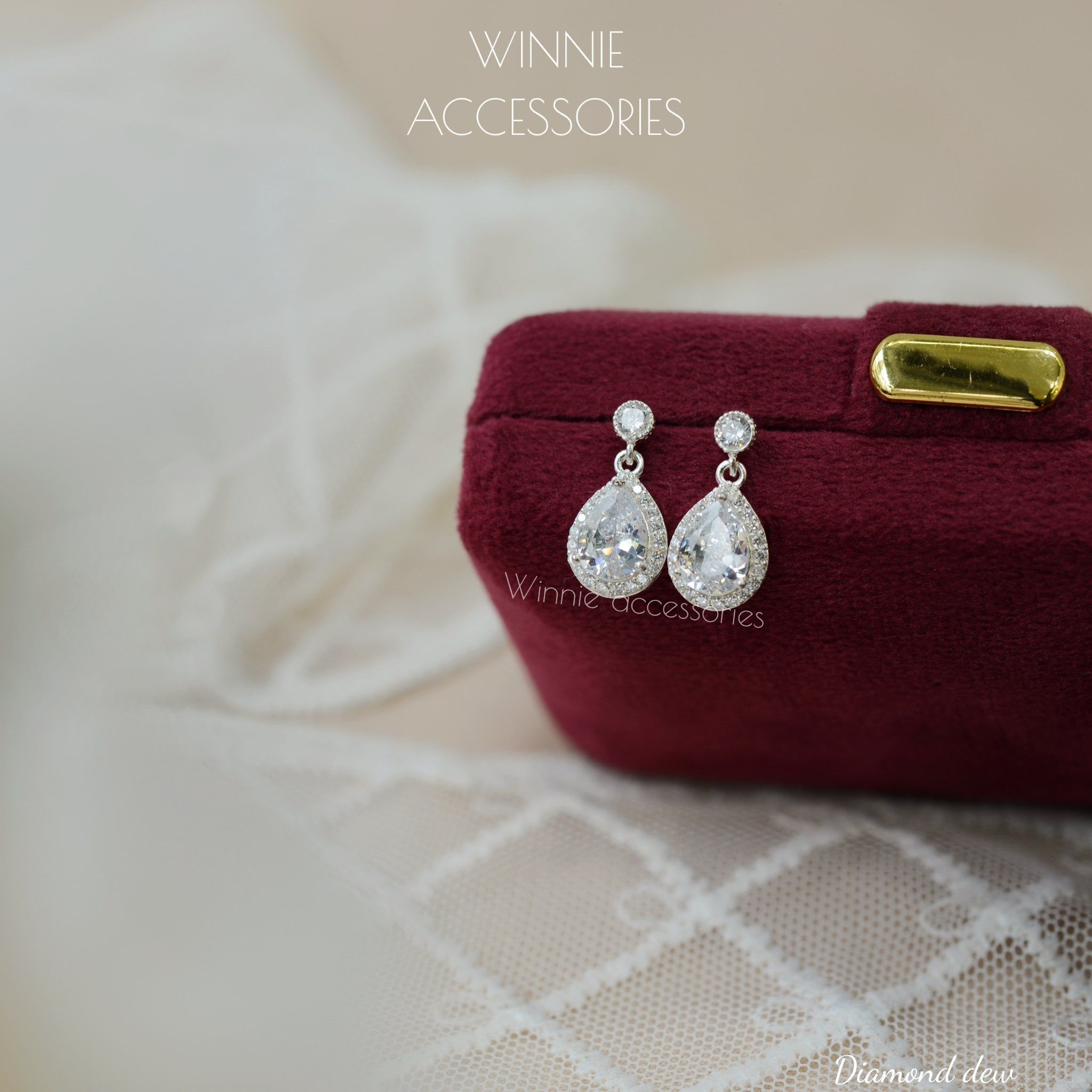  Hoa tai Bạc S925 Diamond Dew 