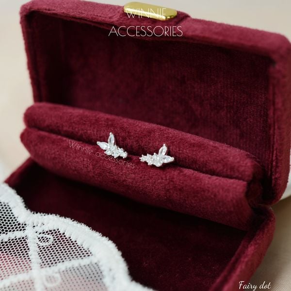  Hoa tai Bạc S925 Fairy dot 