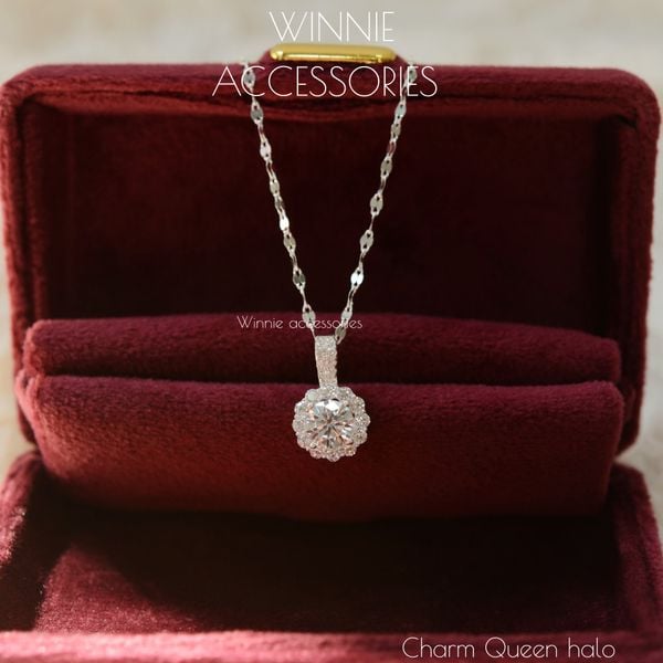  Charm Dây chuyền Bạc S925 Queen Halo (không kèm dây) 