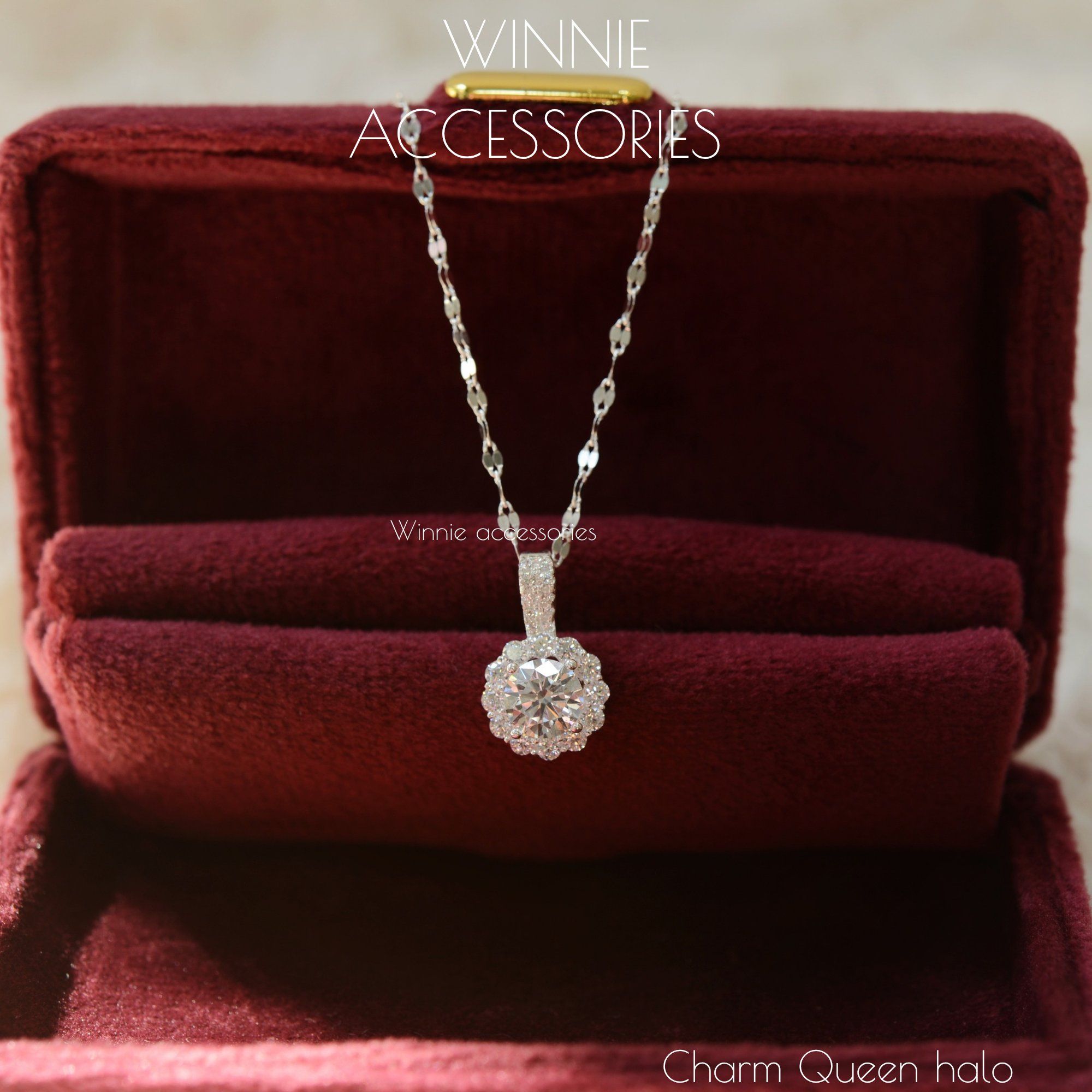 Charm Dây chuyền Bạc S925 Queen Halo (không kèm dây) 