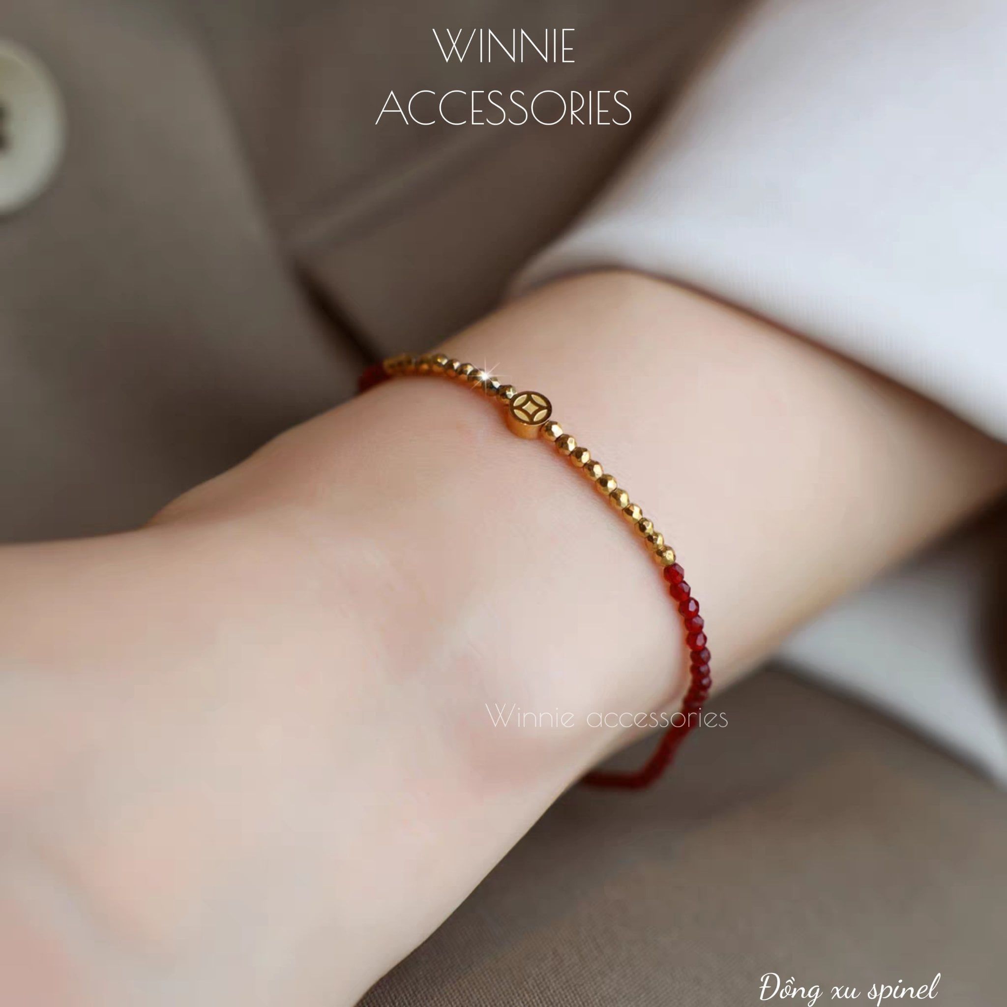  Lắc tay Titan Đồng Xu Spinel 