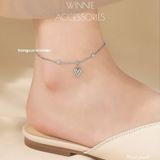  Lắc chân titan Heart peach B 