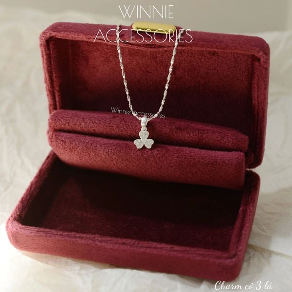  Charm Dây chuyền bạc S925 Cỏ 3 lá nhỏ (Không kèm dây) 