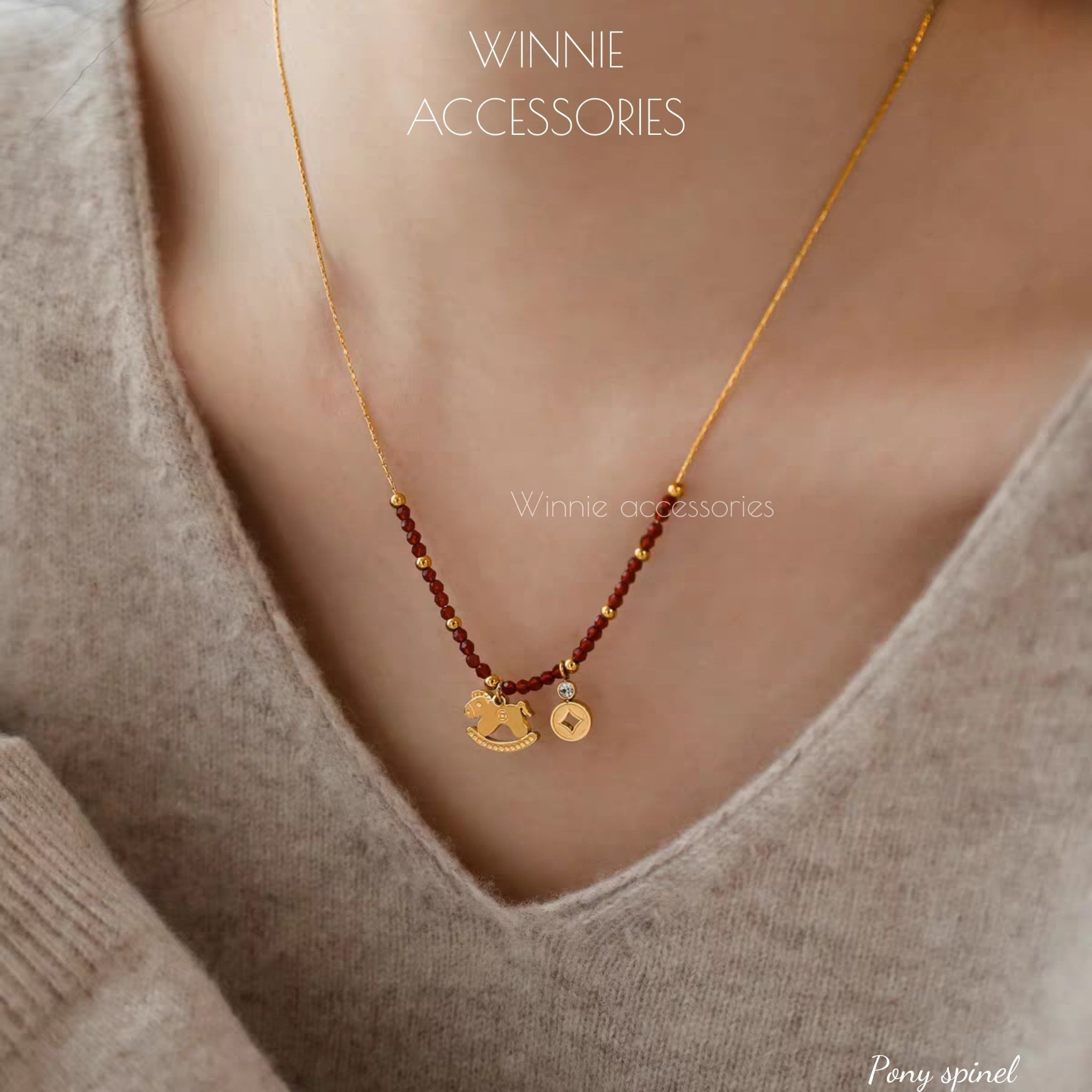  Dây chuyền titan Pony Spinel 