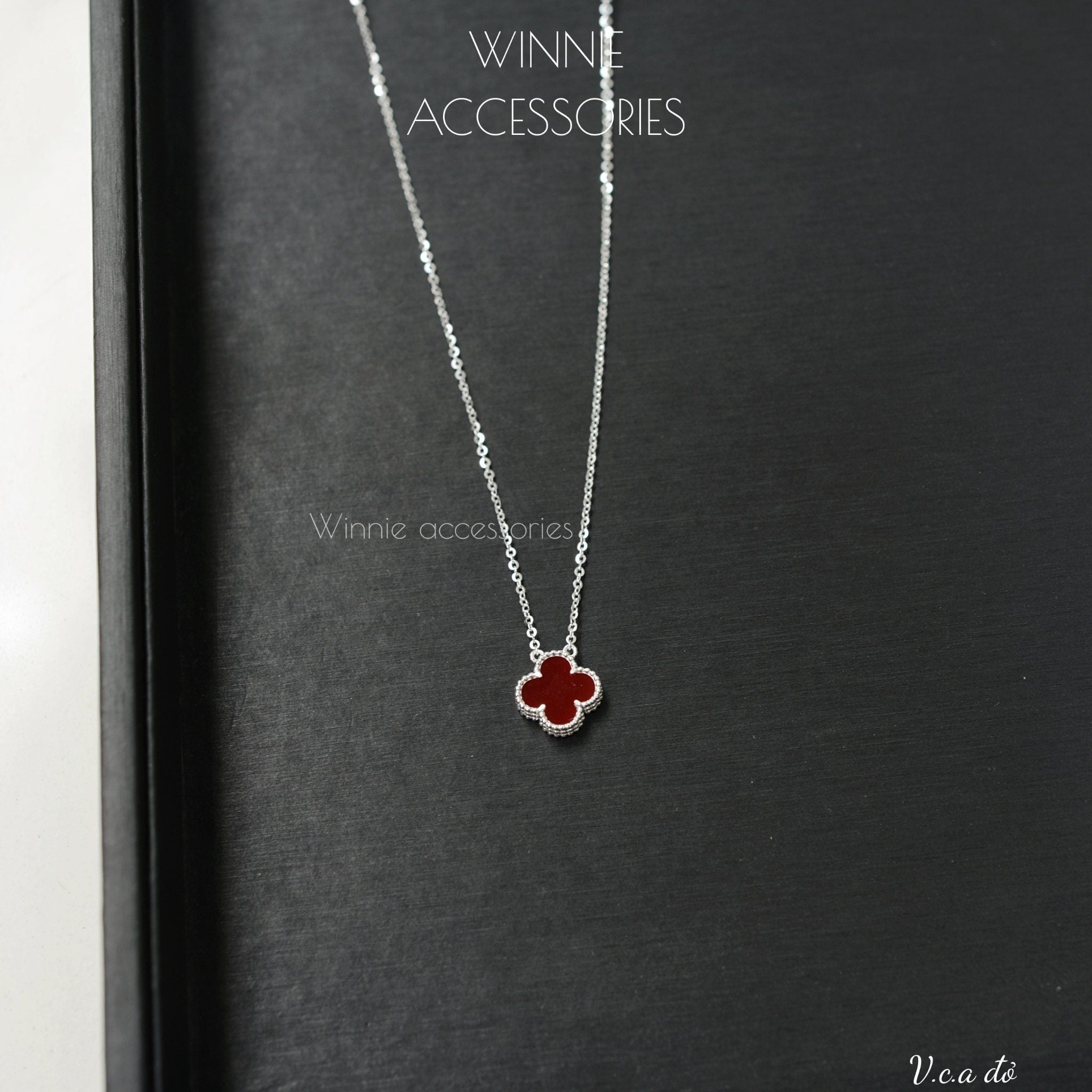  Dây chuyền Bạc S925 VCA đỏ 