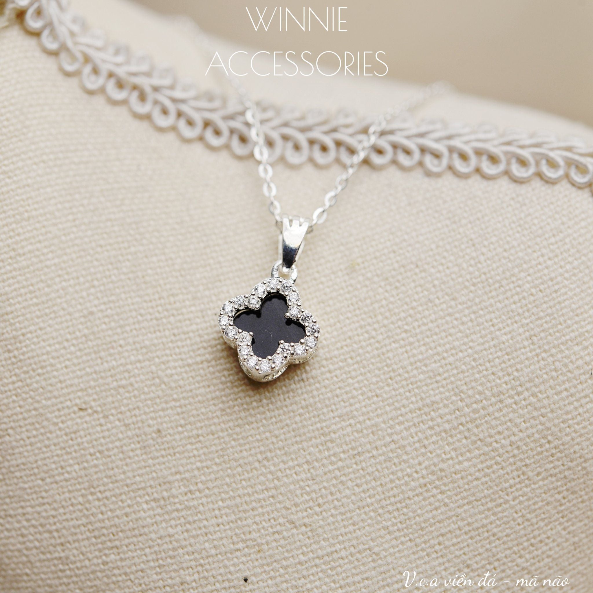  Dây chuyền Bạc S925 VCA viền đá 