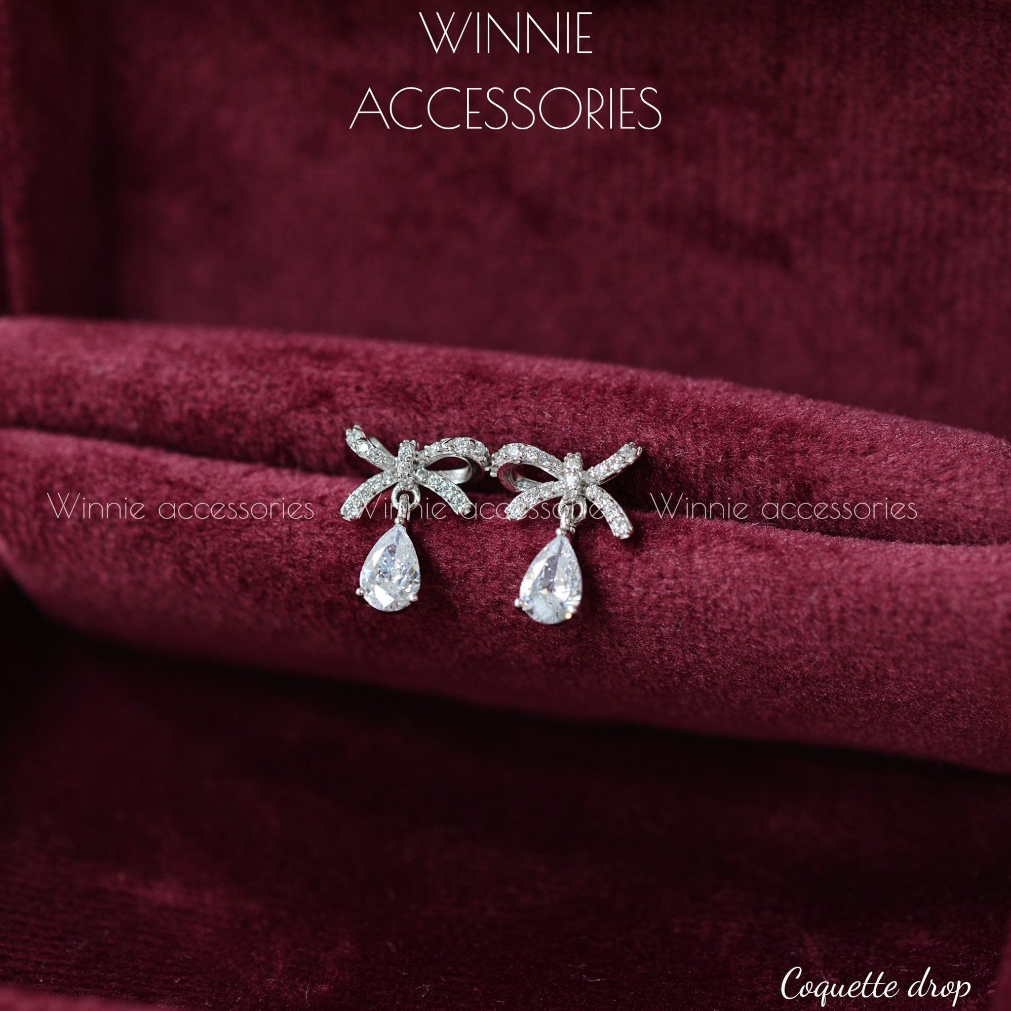  Hoa tai Bạc S925 Coquette Drop (Xi Kim) 