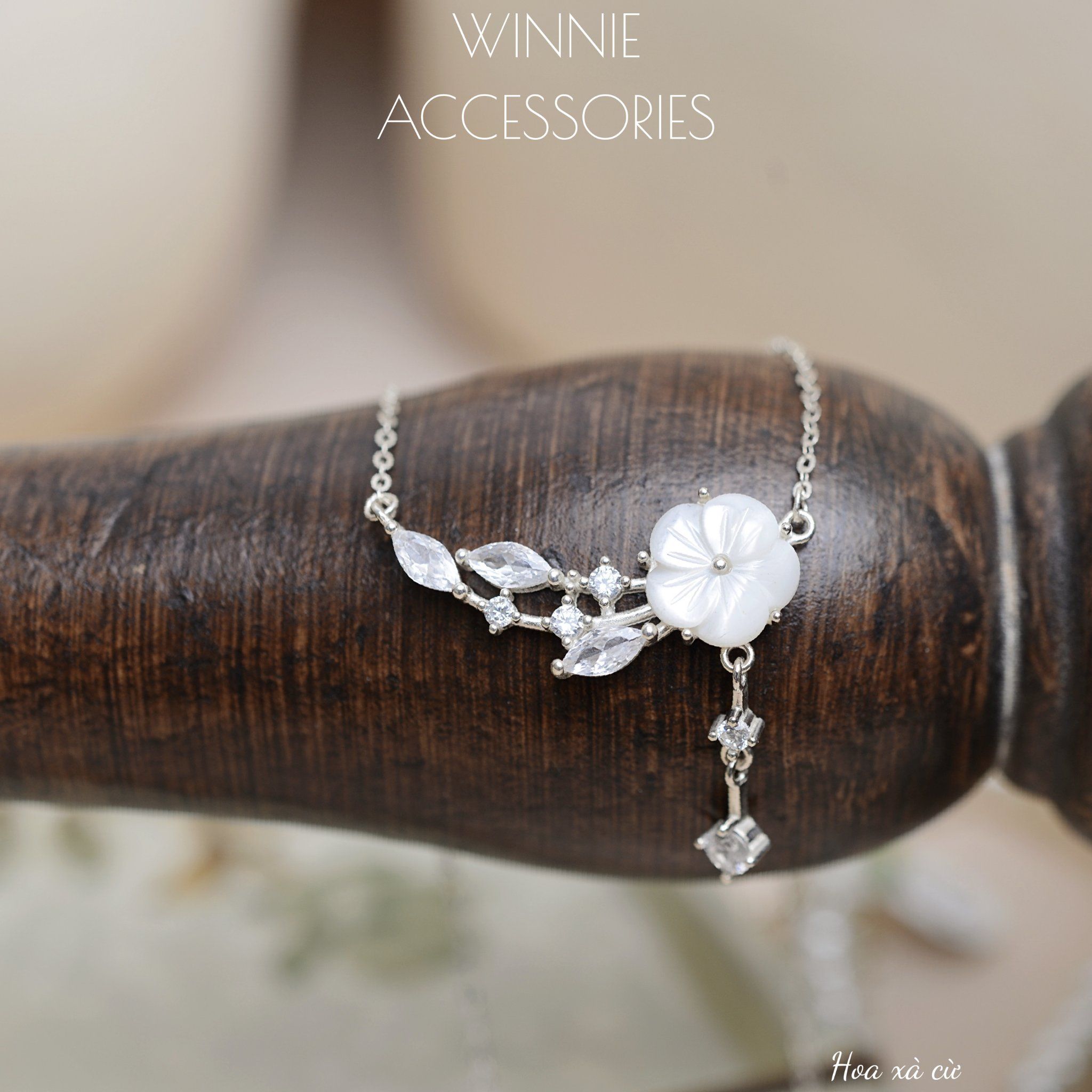  Dây chuyền Bạc S925 Hoa xà cừ 