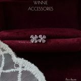  Hoa tai Bạc S925 Four leaves 