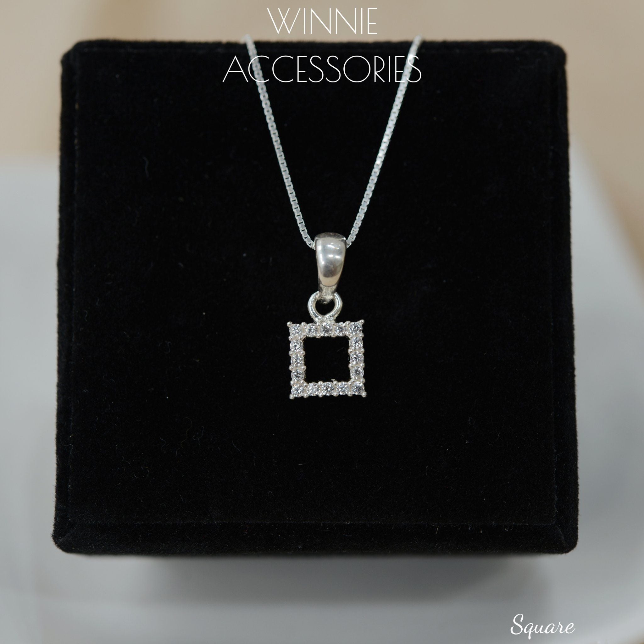  Dây chuyền Bạc S925 Square 