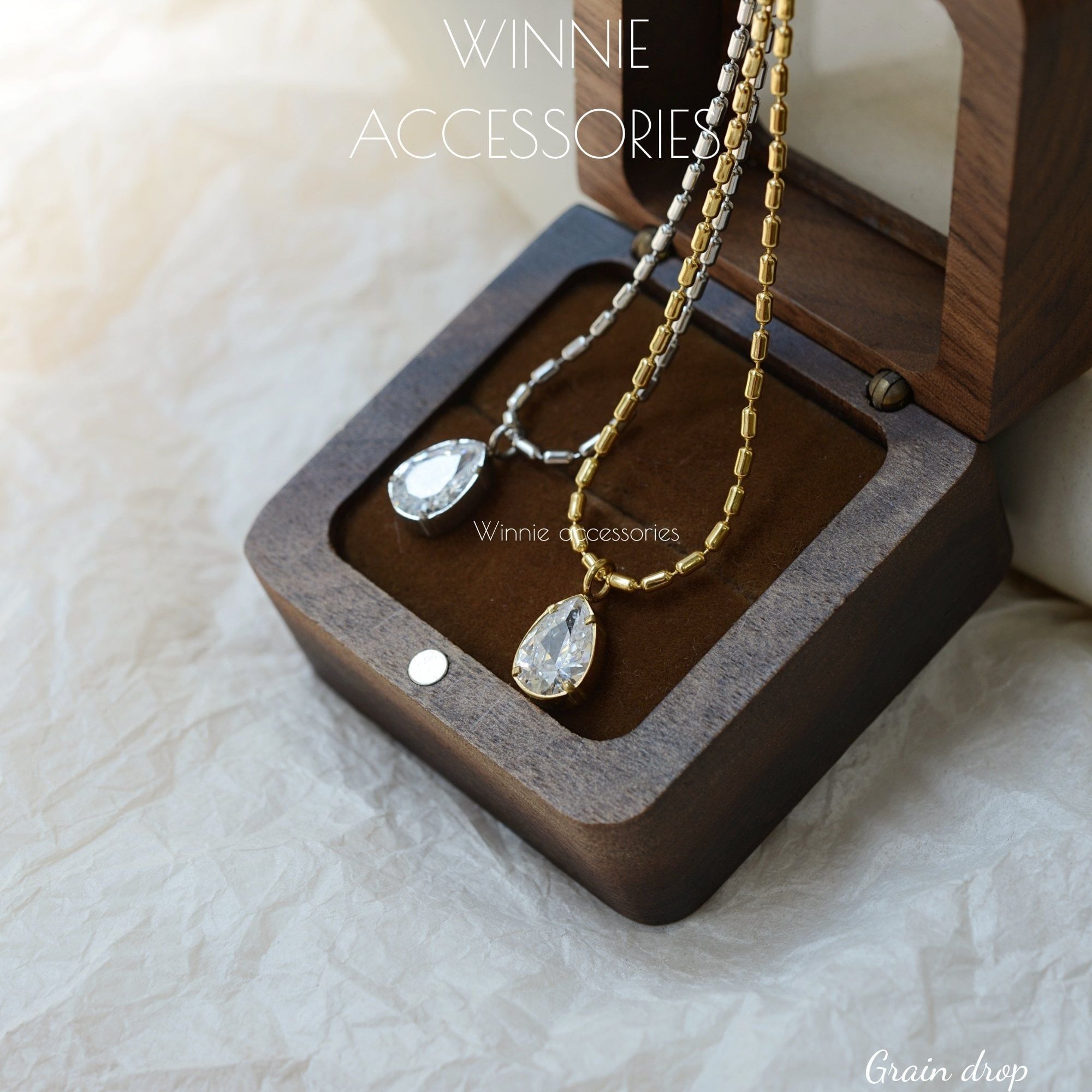  Dây chuyền Titan Grain Drop 
