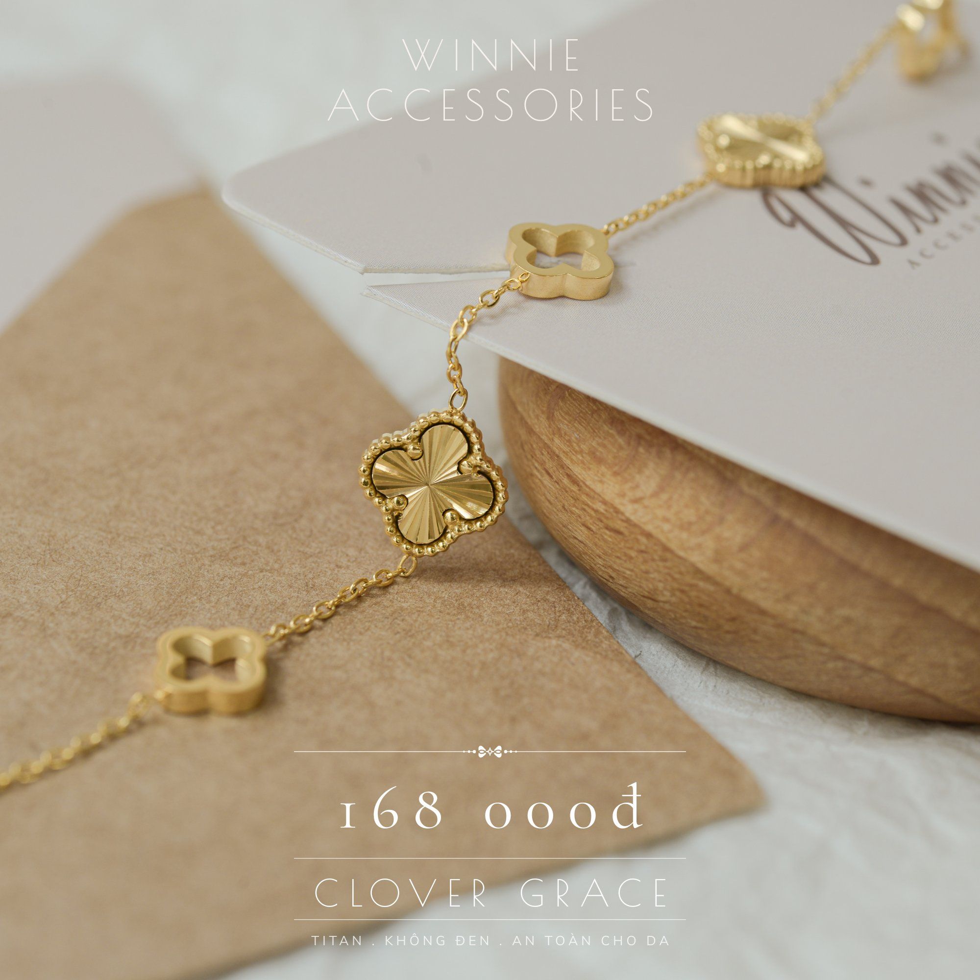  Lắc tay Titan Clover grace VG 