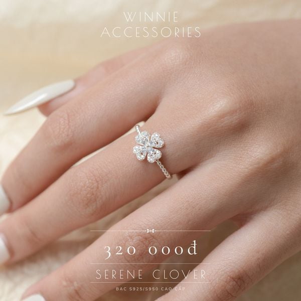  Nhẫn Bạc S925 Serene clover 