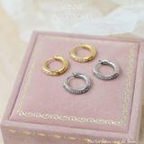  Hoa tai Titan Vòng đá 8mm 