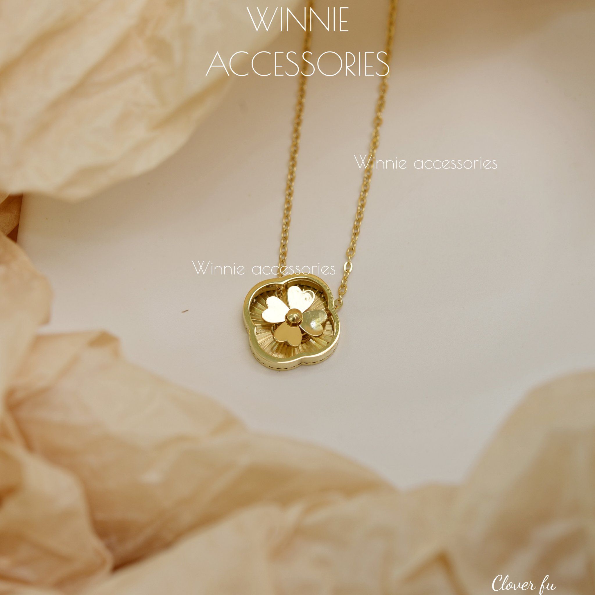  Dây chuyền Titan Clover Fu 