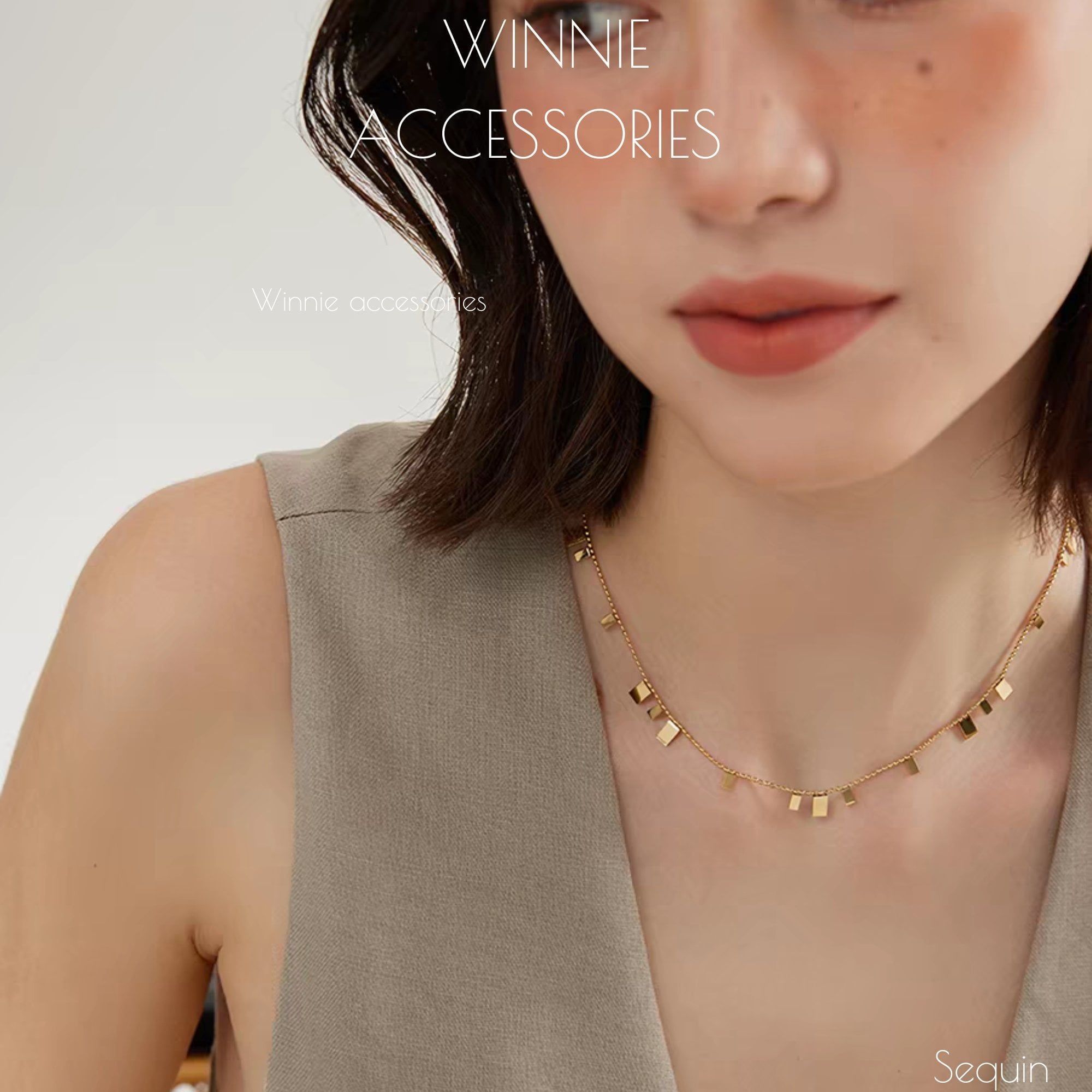  Dây chuyền Titan Sequin 