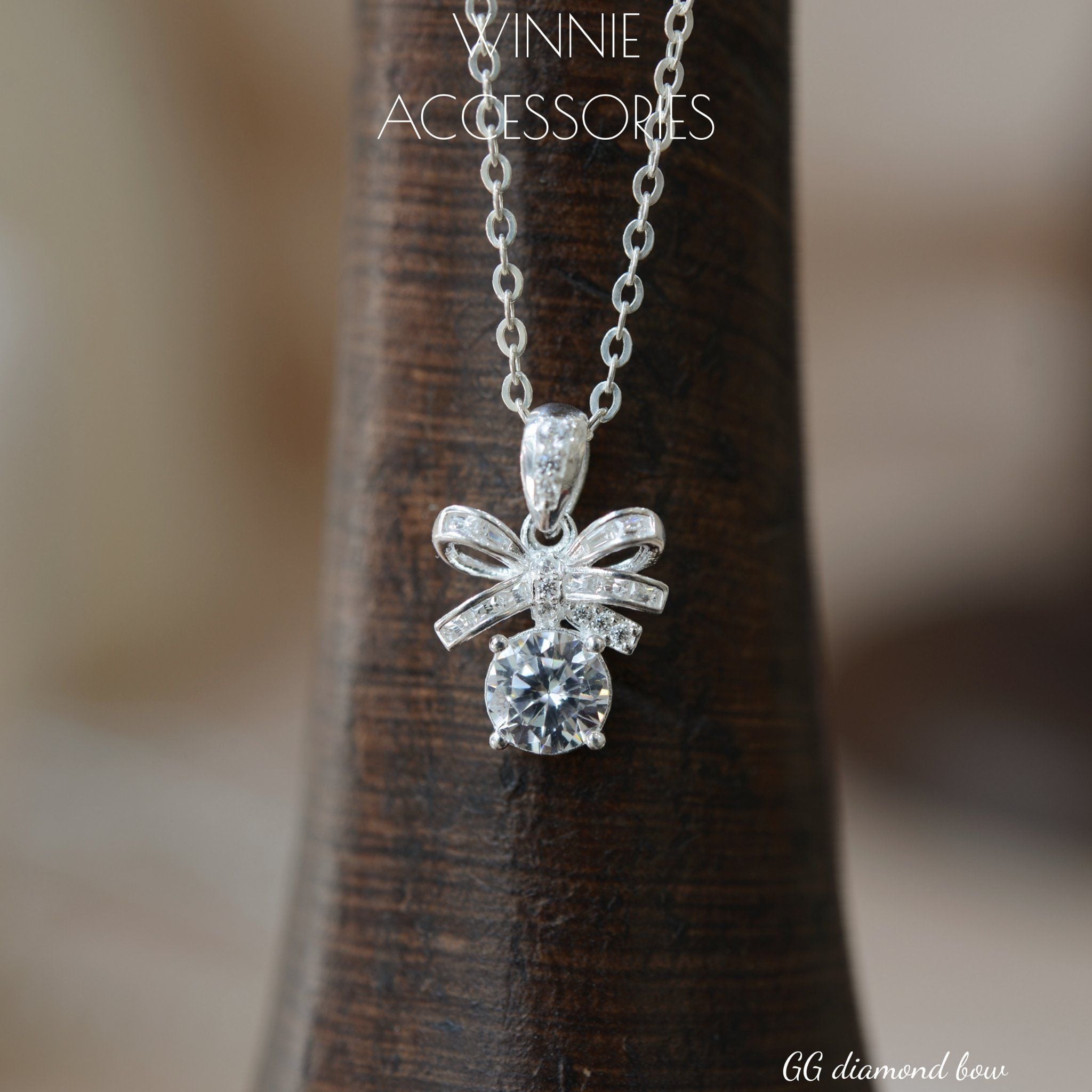  Dây chuyền Bạc S925 GG Diamond Bow 