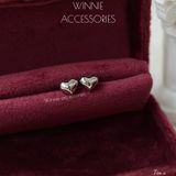  Hoa tai Bạc S925 Tim ú 