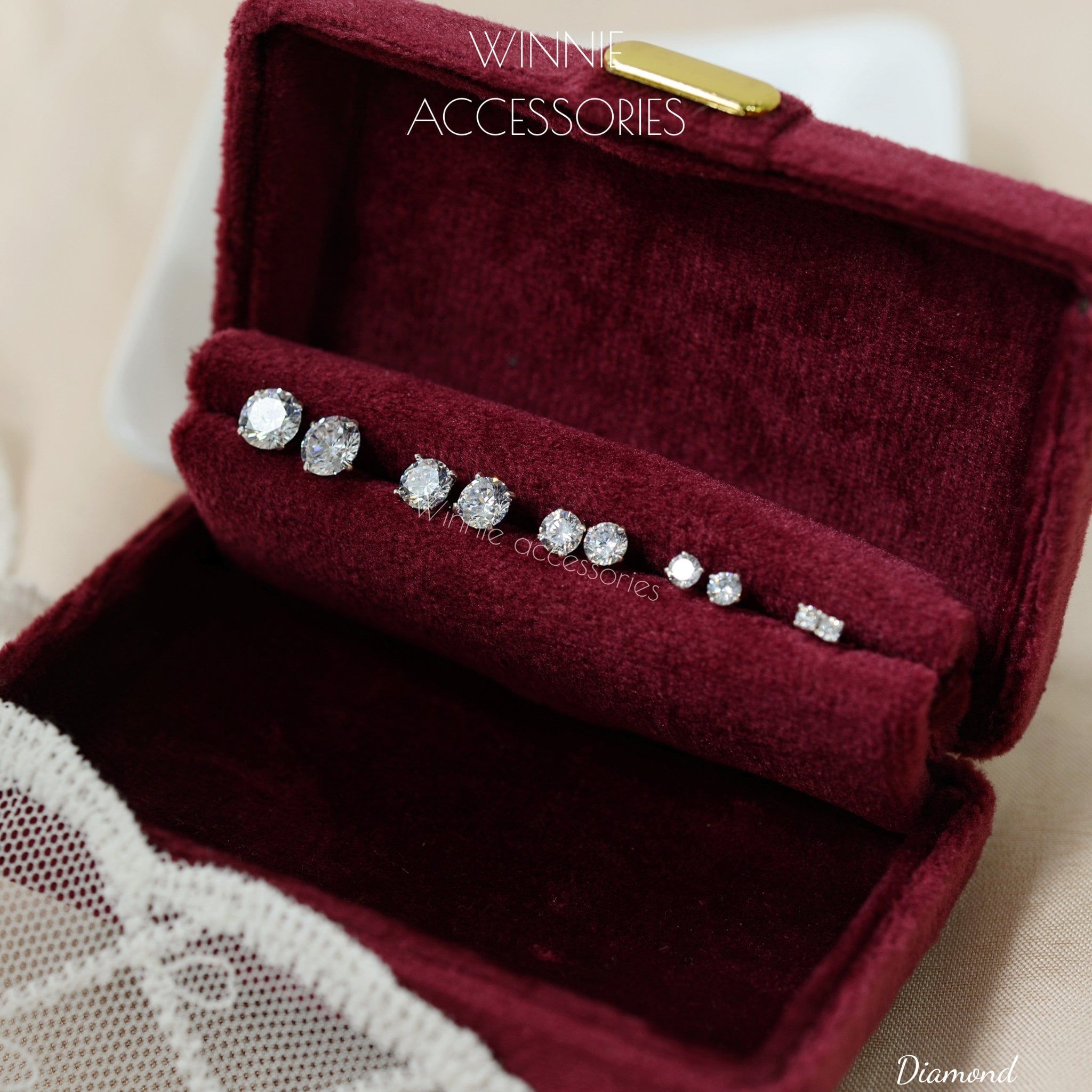  Hoa tai Bạc S925 Diamond 