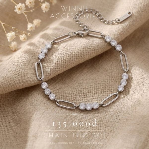  Lắc tay Titan Chain trio dot 