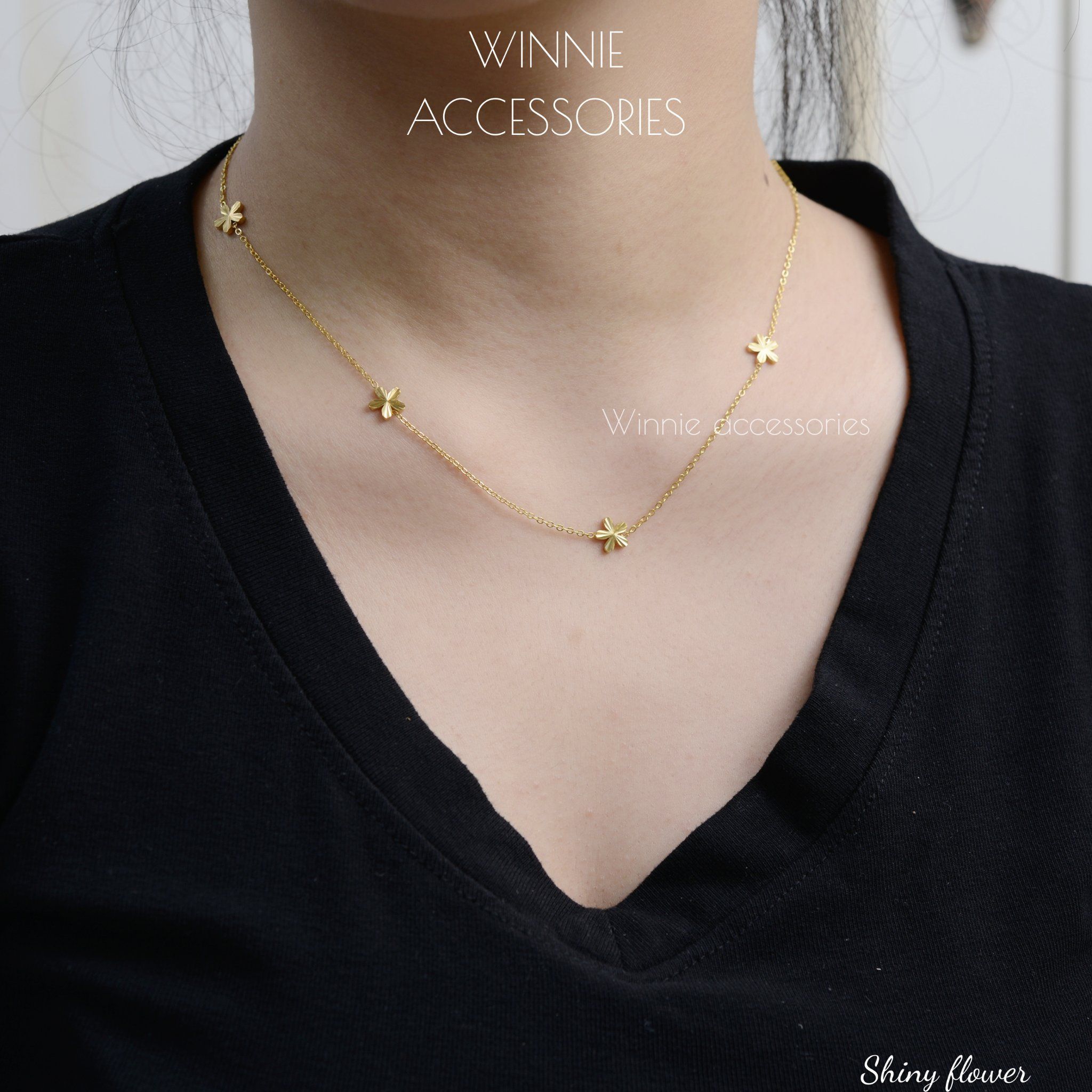  Dây chuyền Titan Shiny Flower 