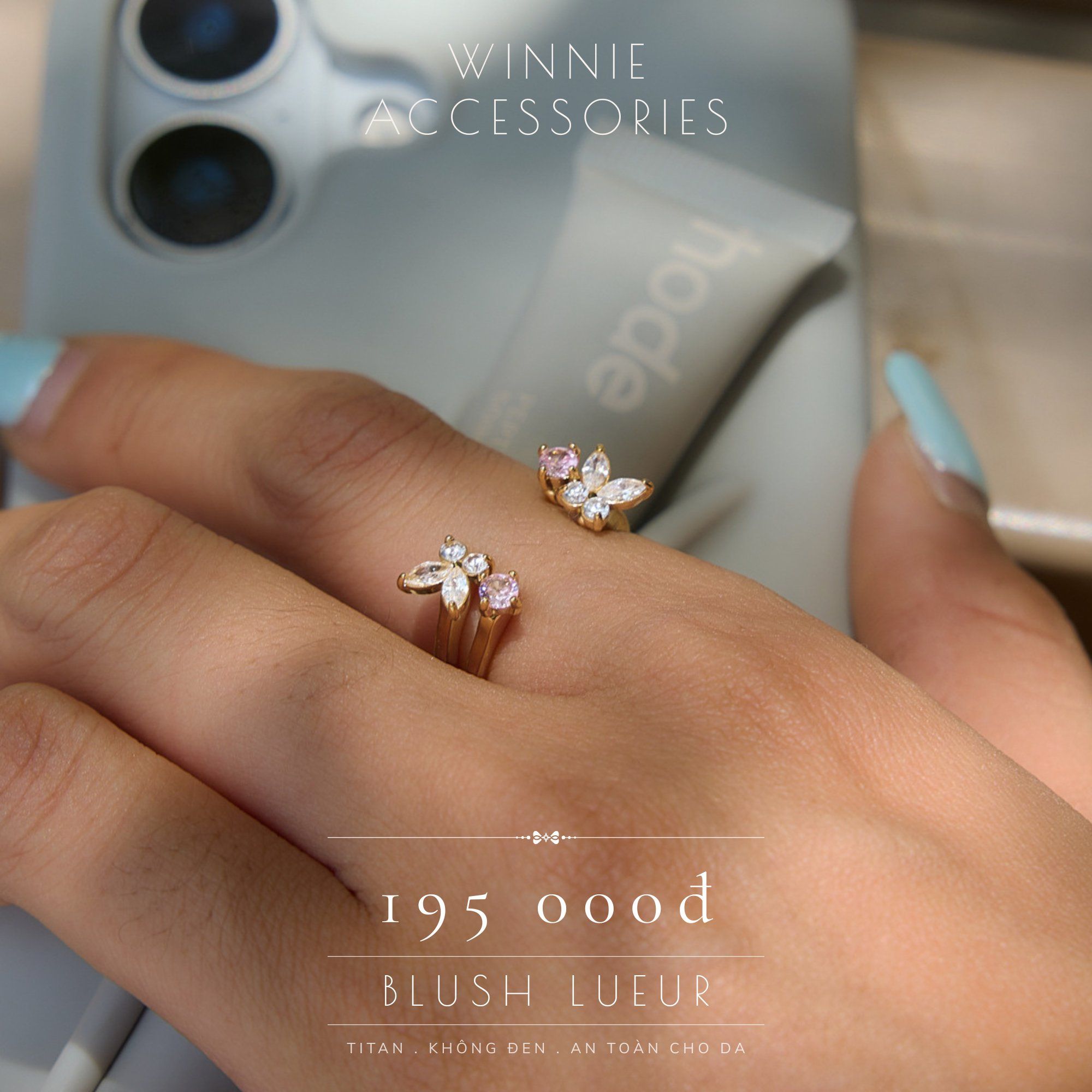  Nhẫn Titan Blush Lueur 