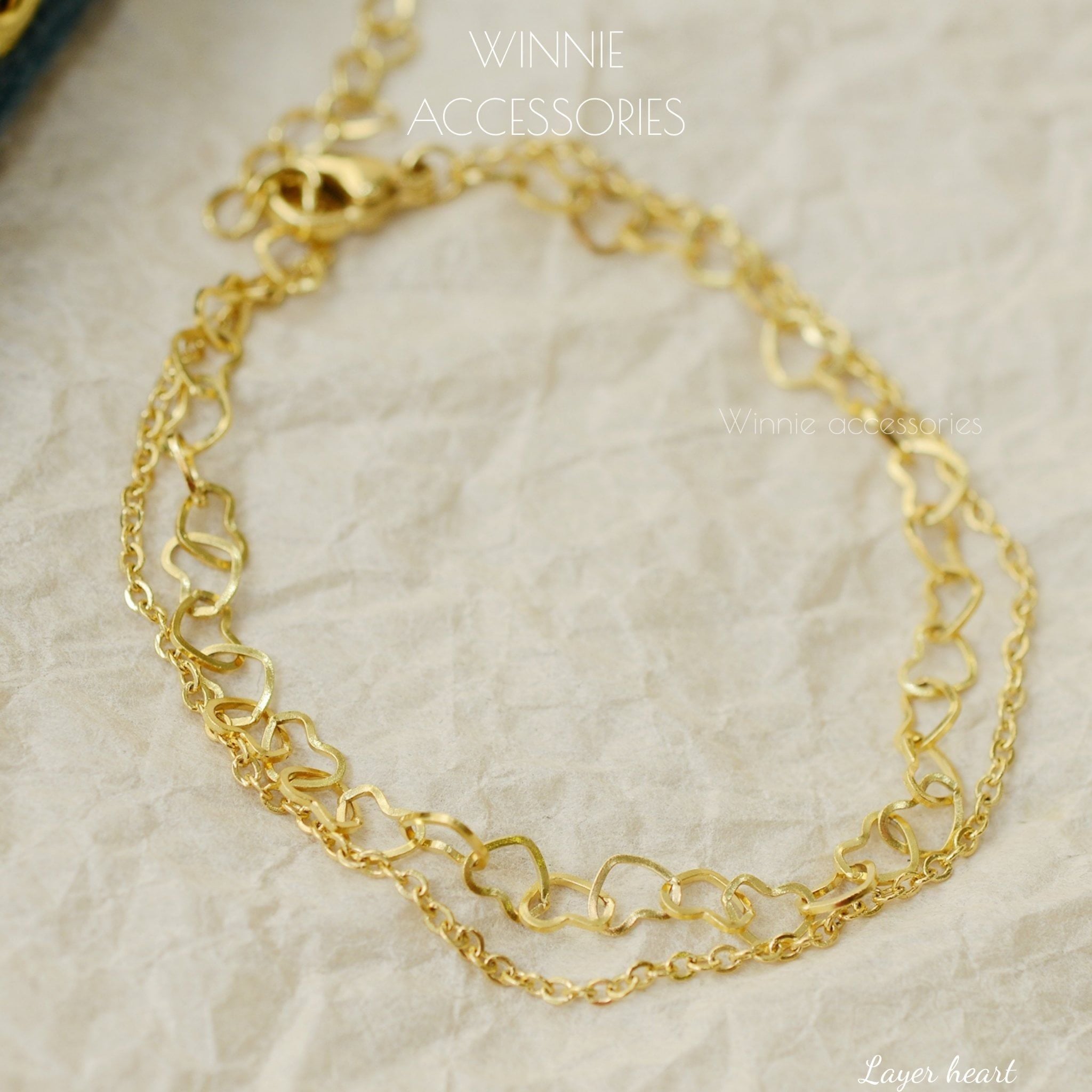  Lắc tay Titan Layer Heart 