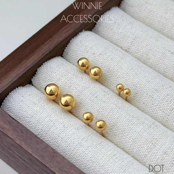  Hoa tai titan dot 3-4-5-6mm 