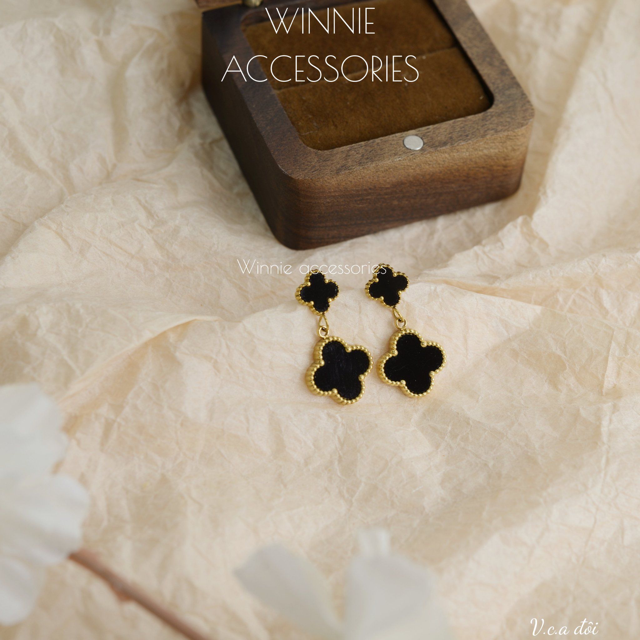  Hoa tai titan VCA đôi 