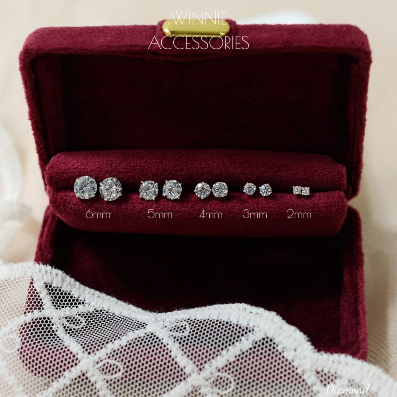  Hoa tai Bạc S925 Diamond 