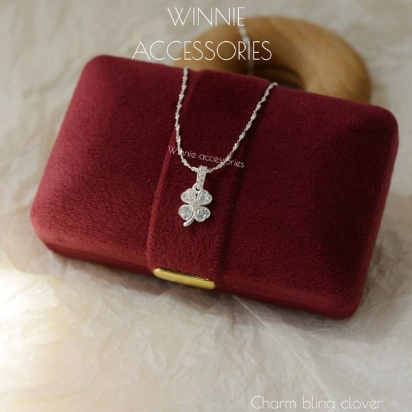  Charm Dây chuyền Bạc S925 Bling Clover (Không kèm dây) 