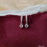  Hoa tai Bạc S925 Khoen Jade 