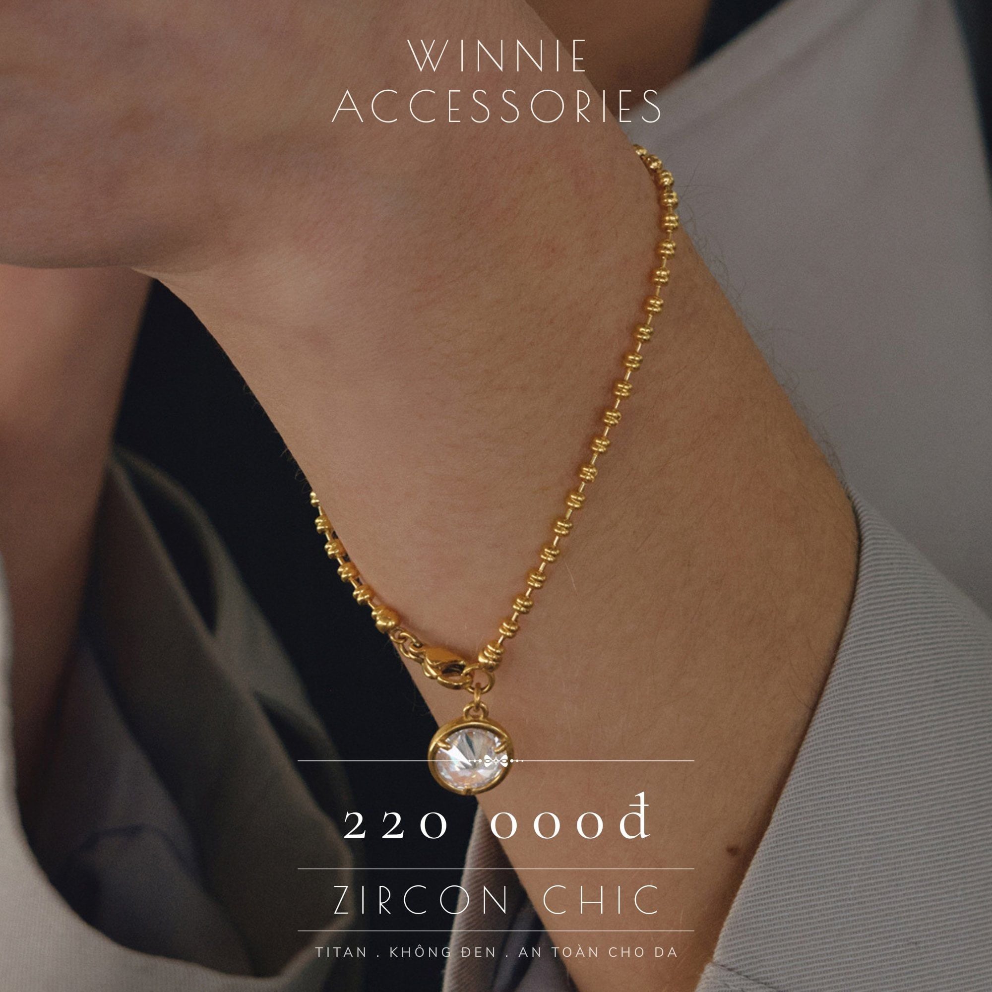  Lắc tay Titan Zircon chic 
