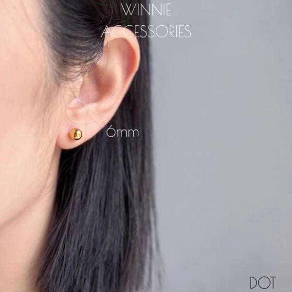  Hoa tai titan dot 3-4-5-6mm 