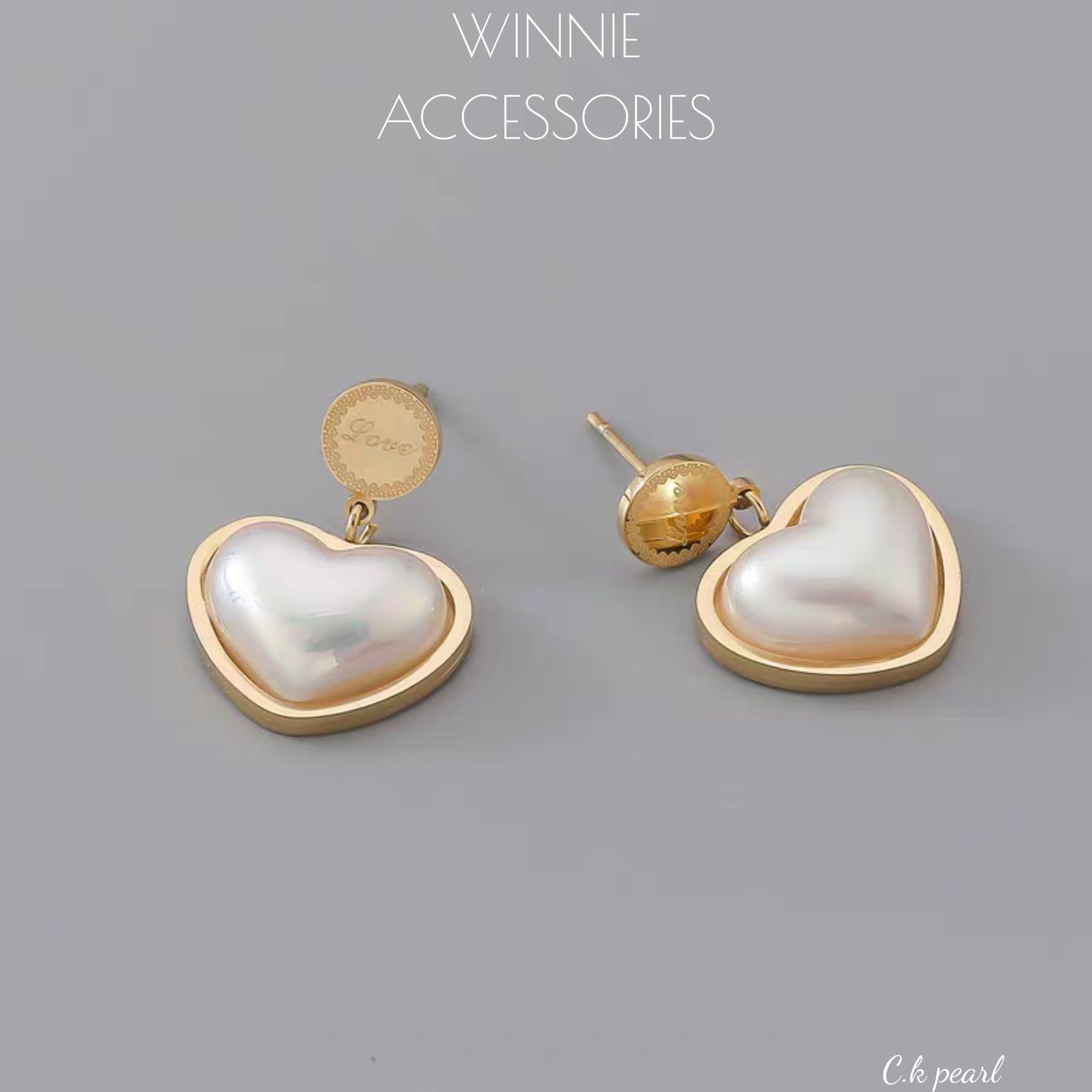  Hoa tai titan CK pearl 