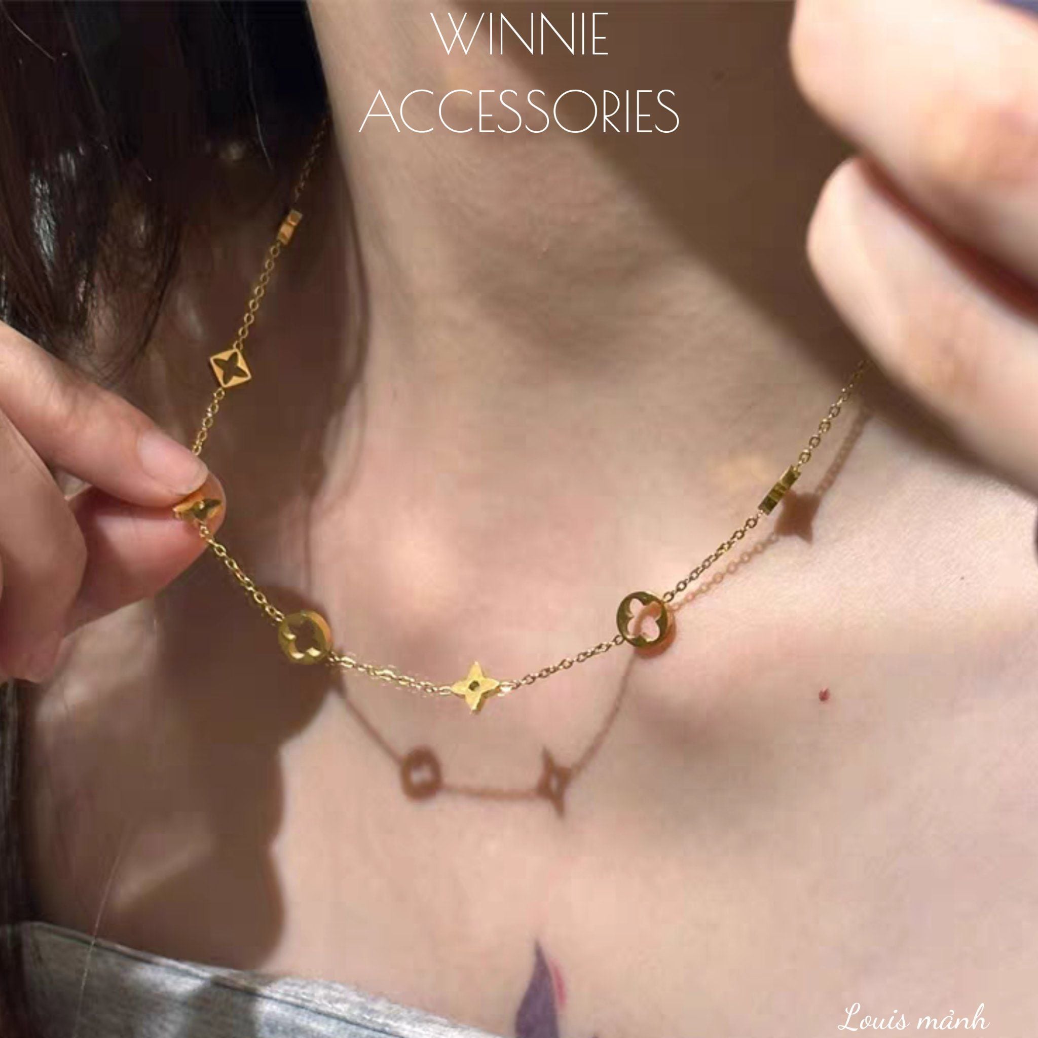  Dây chuyền titan Louis mảnh 