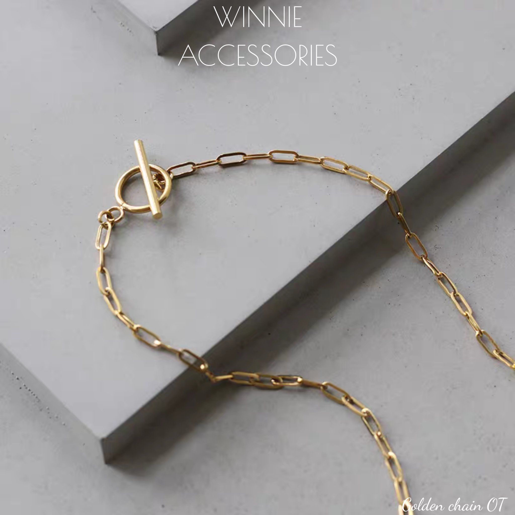  Dây chuyền titan Golden chain OT 
