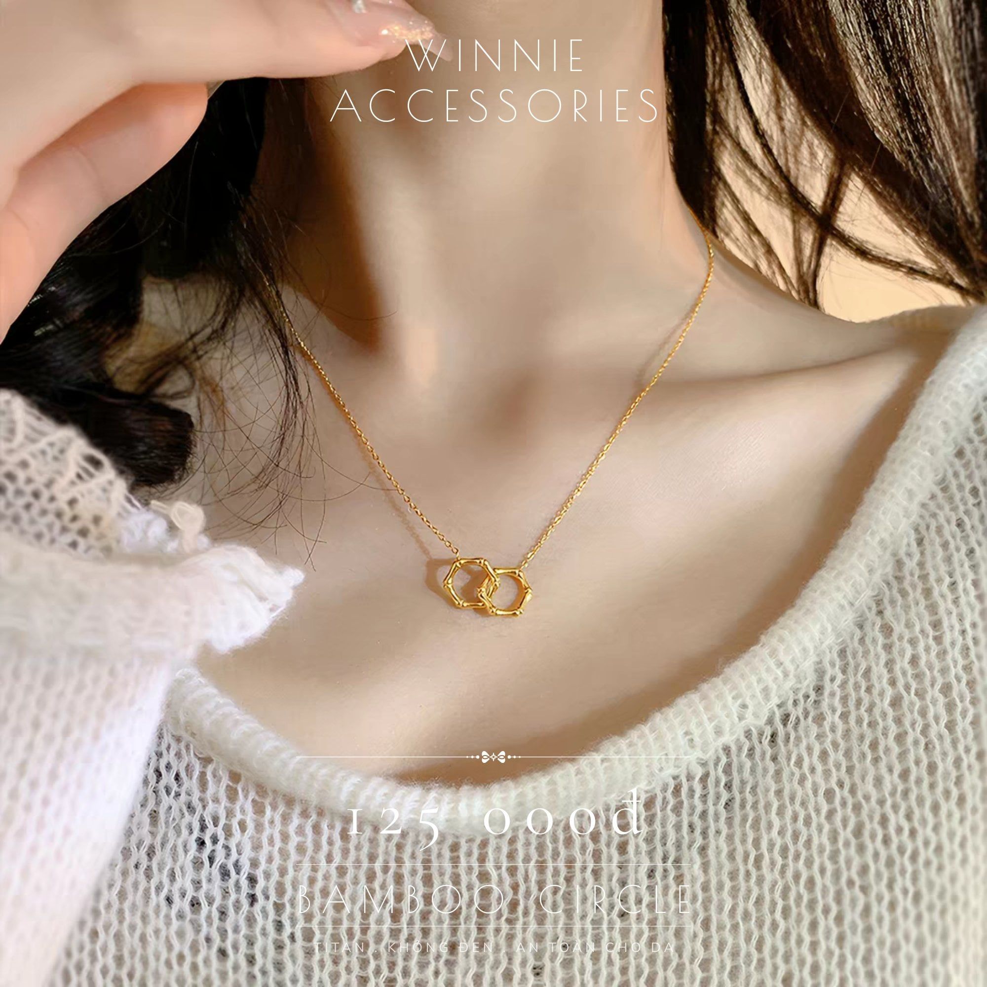  Dây chuyền Titan Bamboo Circle VG 