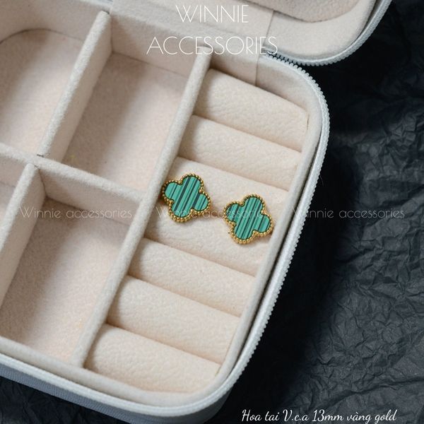  Hoa tai Titan VCA xanh lá 