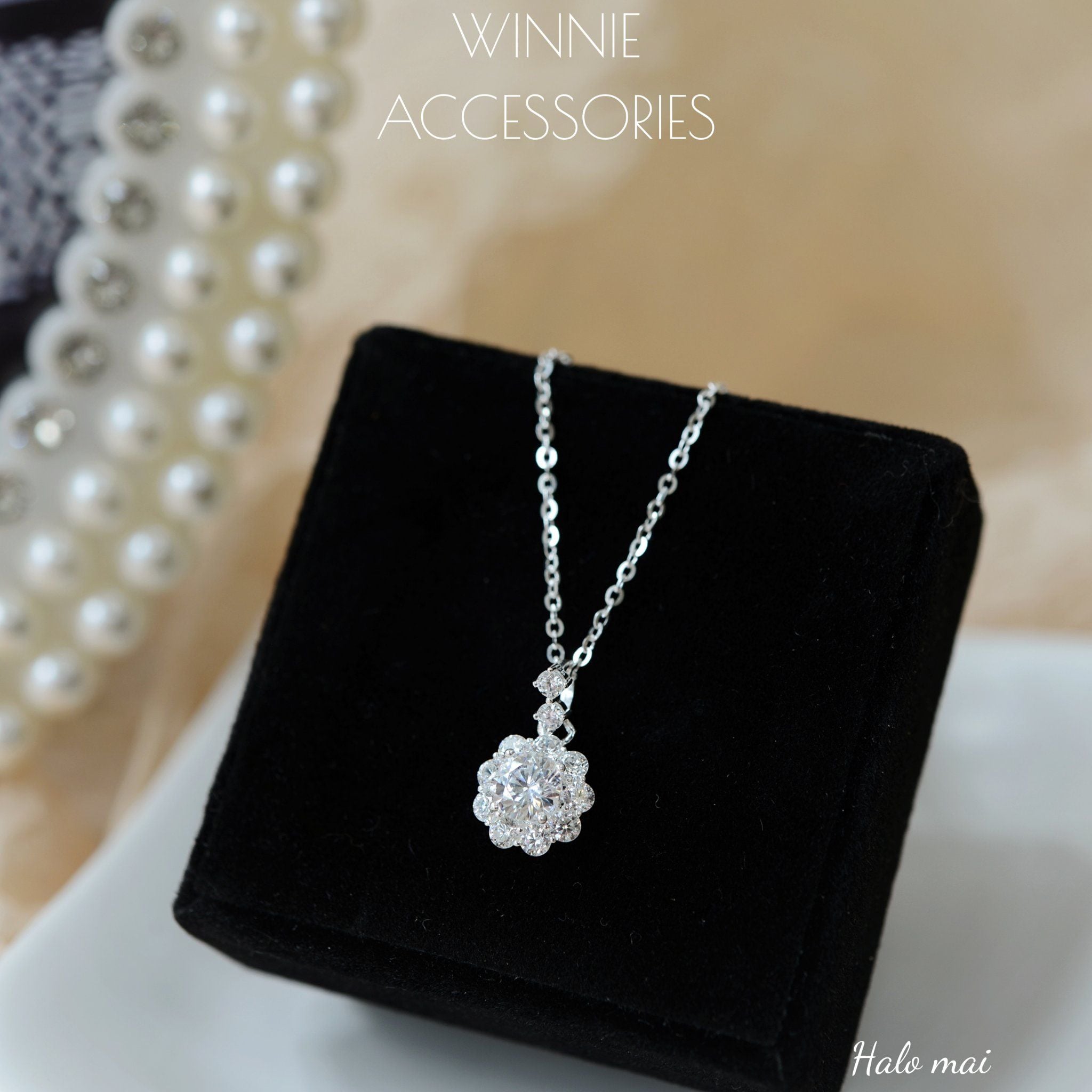  Dây chuyền Bạc S925 Halo Mai 