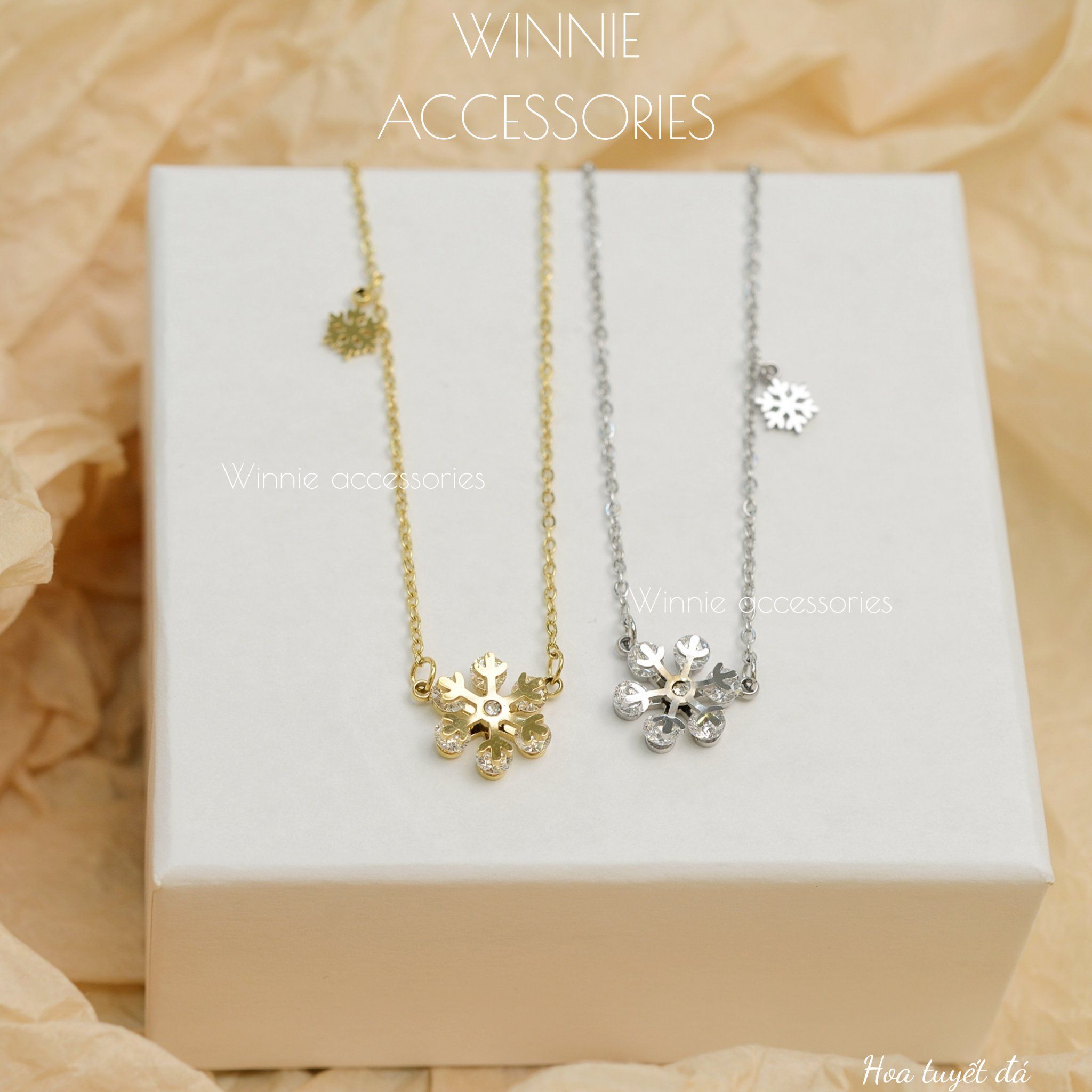  Dây chuyền Titan Hoa tuyết đá 