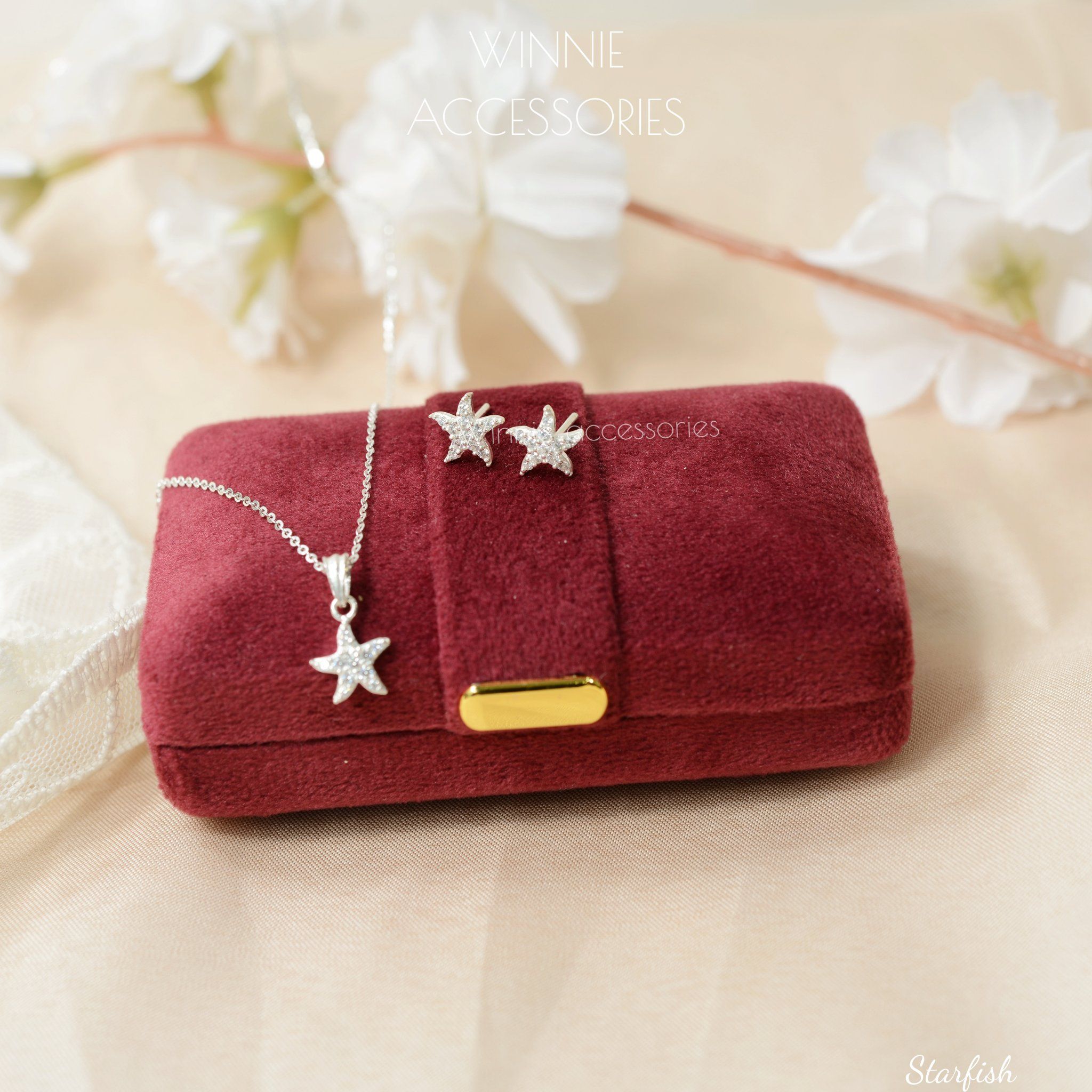  Hoa tai Bạc S925 Starfish 