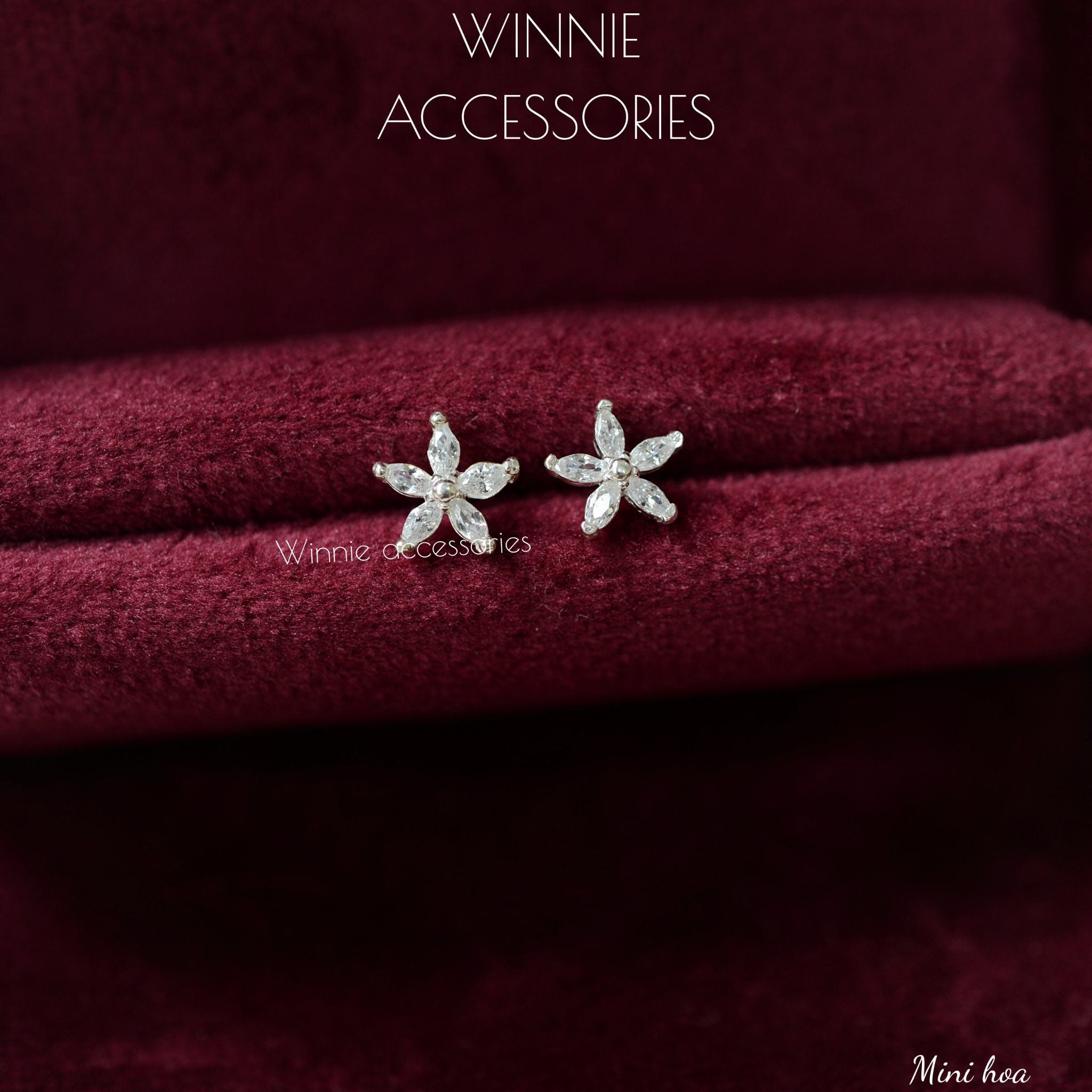  Hoa tai Bạc S925 Mini hoa 