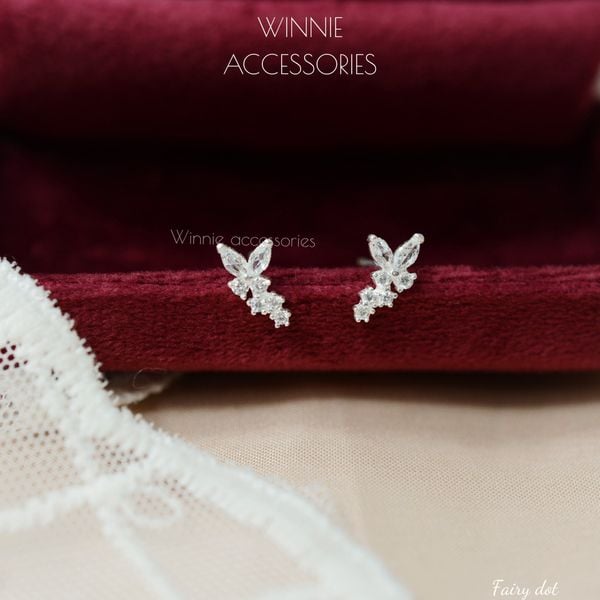  Hoa tai Bạc S925 Fairy dot 