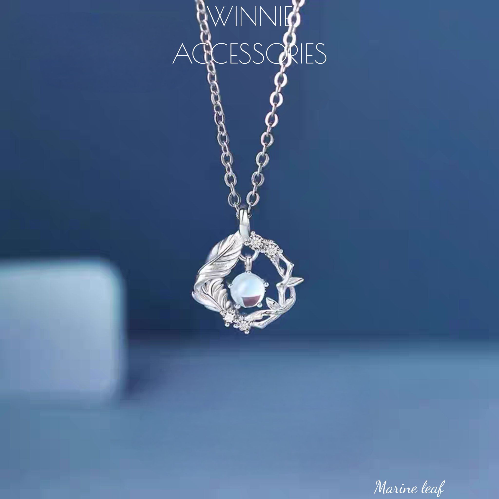  Dây chuyền Bạc S925 Marine leaf 